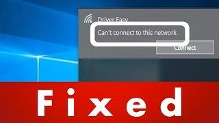 How to Fix Can't connect to this network | WiFi | Windows 8, 8.1, 10