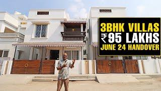 #1358 3BHK Villa for Sale |  ₹ 95 Lakhs | Land with Own patta | Red brick construction | Chennai