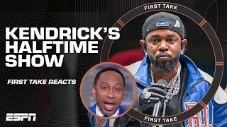 'I gave him an A!' - Stephen A. grades Kendrick Lamar's Super Bowl halftime show | First Take