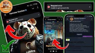 Hamster Kombat network error | Hamster Kombat request error unable to get account information |