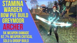 ESO Stamina Warden Bow PVE Build - Archer - Bow PVE Guide (Greymoor)