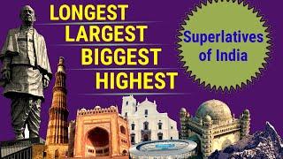 Superlatives of India || Longest | Largest | Biggest | Highest  | Static Gk