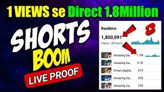 Live Proof 1 Views se direct 1.8Million SHORTS BOOM  How To Viral Short Video On YouTube ! Shorts