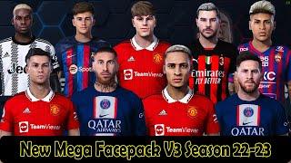 New Mega Facepack V3 Season 22-23 || Added 180++ Faces || PES 2021 ( PC ) || SIDER & CPK