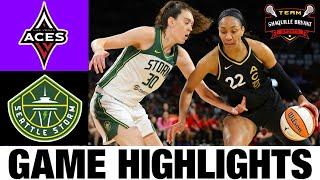 Las Vegas Aces vs Seattle Storm Highlights | Women's Basketball | 2024 WNBA