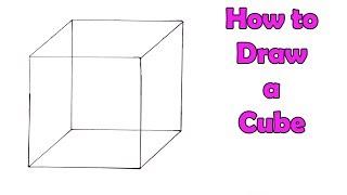 How to Draw a Cube - VERY EASY - FOR KIDS