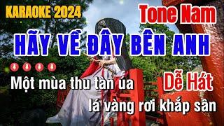 Hãy Về Đây Bên Anh Karaoke Tone Nam Rumba Nhạc Trẻ Dễ Hát | Karaoke Minh Nhật