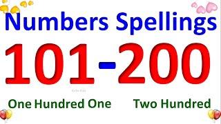 101 to 200 English numbers with spelling | English Numbers 101 – 200 in words | Number names 101-200