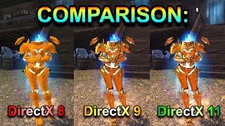 Comparison: DirectX 8 vs 9 vs 11