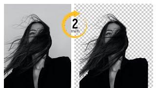 Cut Out Hair 2 MINUTES Photoshop Tutorial #hairpng #haircutout #transparent