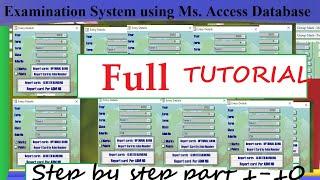 Examination management system using Microsoft Access Full Tutorial Step by Step