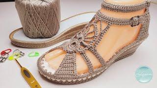  Босоножки Jolie | Бесплатный мастер-класс | Учимся вязать обувь крючком | CROCHET SHOES