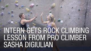 Pro Rock Climber Sasha DiGiulian Tasked with Training ThePostGame Intern