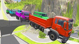 HT Gameplay Crash # 281 | Big Trucks vs Long Jumps Epic High Speed Cars vs Speed Bumps vs Giant Pit