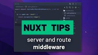 Server and route middleware