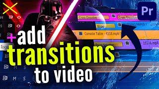 Video & Audio TRANSITIONS in Premiere Pro | Easy Tutorial for Beginners!