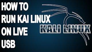 How to run Kali Linux on Live USB - #Tutorial