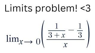 Limits practice problem - calculus - math lesson - step by step tutorial.