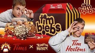 TIMS X JUSTIN BIEBER NEW Tim Biebs TASTE TEST and REVIEW!!