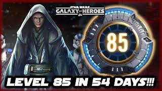 NOOCH Vader Reaches Level 85 In Only 54 Days!!!  Free to Play on Hyperdrive in Galaxy of Heroes!