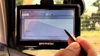 Determination of distances according to two points with GPS geometer