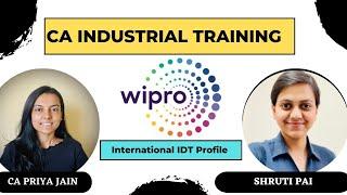 Industrial Training at Wipro - International Indirect Tax Role #caindustrialtraining #caarticleship