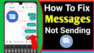 How To Fix Message "Not Sent Tap To Try Again " Error on Android || Messages Sending Problem Solved