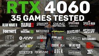RTX 4060 Test in 35 Games - 1080p - 1440p - DLSS 3 + FG OFF/ON - Ray Tracing OFF/ON