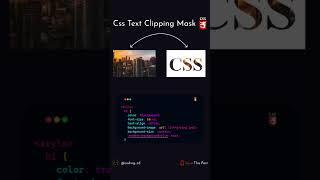 css Text Cliping Mask | HTML CSS Tutorial #css #coding_td