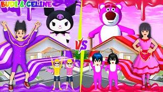 Yuta Mio Lomba Buat Slime Jumbo Lotso Pink🩷VS Sanrio Kuromi UnguKak Sakura Marah Slime Penuhi Rumah