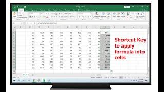 Shortcut Key to Autofill Formulas to other Cells in MS Excel (2003-2023)