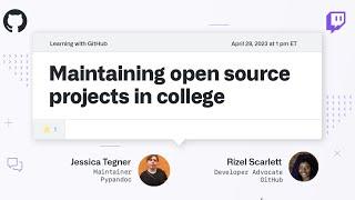 Maintaining open source projects as a student