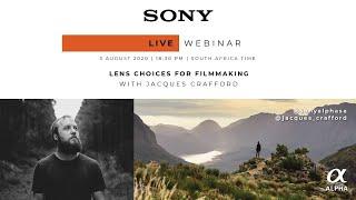 Lens Choice for Filmmaking by Jacques Crafford