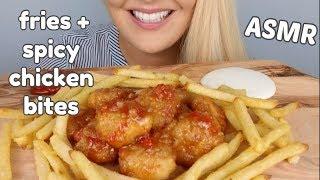 Crunchy Fries and Spicy Chicken Bites ASMR Eating Sounds *No Talking
