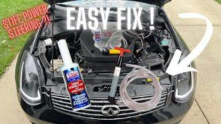 How to fix hard/stiff power steering on ANY CAR !