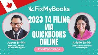 How to File your 2023 T4's with the CRA via Quickbooks Online (XML File)