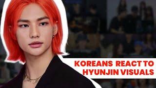 KOREANS REACT TO HYUNJIN VISUALS COMPILATION (+ MEMBERS)