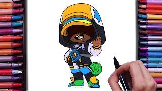 How to Draw World Finals Leon From Brawl Stars | How to Draw Brawl Stars