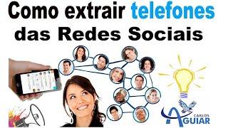 Extrator de Contatos Telefones Redes Sociais  Facebook, Instagram, Linkedin, Twitter e Telegram!