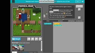 Hour of Code Minecraft Hero’s Journey Level 1  Walkthrough