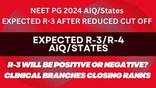 NEET PG 2024 : Expected Closing Ranks R-3/R-4 After Reduced Cut Off#neetpg2024latestupdates