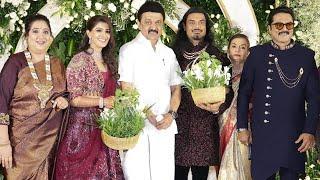 Varalaxmi Sarathkumar Marriage Reception Video | MK Stalin - Annamalai | Varalakshmi Weds Nicholai