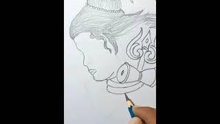 Shiv ji Drawing Sketch || Short VDO Sketch Drawing || Anadi Artist