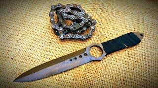 Wootz steel from an old rusty chain. Making CS GO Skeleton Knife