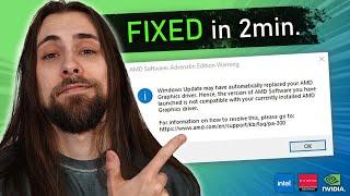 Windows Update Replacing AMD Adrenalin Drivers? FIX it in 2 minutes!