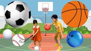 Sports ball song animation - Learn the names of sport ball | Kids song - Xavi ABC