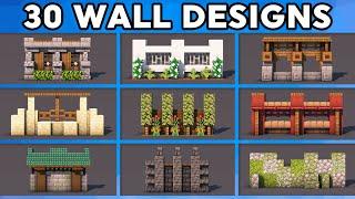 30 Must Know Minecraft Wall Designs! (Tutorial)