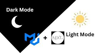 Nextjs Dark mode and Light Mode with material ui