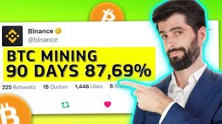 Bitcoin Mining 90 Days 87,69% From Binance Cloud Mining