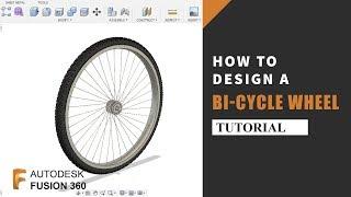 How to design a Bi-cycle wheel on Autodesk Fusion 360 | Fusion 360 Tutorial